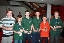 2009 Bernadette Stokes Cup (U14): Jason Hurley, Chris Young, Ashley Campion, Eoin Moran, Kieran O'Riordan and Oissine Murphy