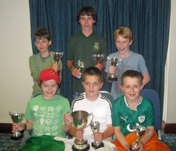 Winners of the Bernadette Stokes Cup: back row, from left, Tom O'Gorman, Michael Higgins, David Halpenny; front row from left: Ross Beatty, Pádraig Hughes, Fiachra Scallan