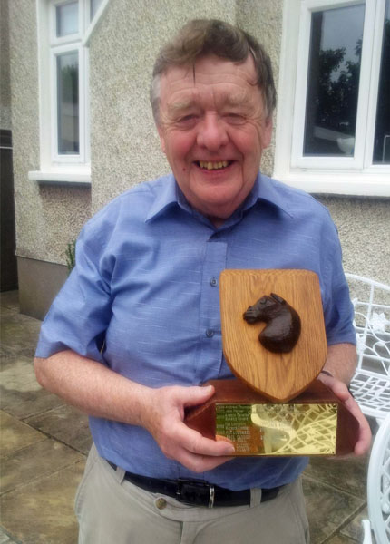 Paul Cassidy, joint winner of the 2012 Irish Veterans Championship, with his trophy