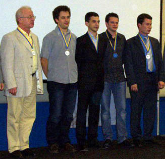 ETC 2005, bronze medalists France (Dorfman, Bauer, Fressinet, Bacrot, Lautier)