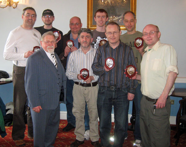 The Elm Mount team, winners of the Branagan Cup, with Mick Germaine