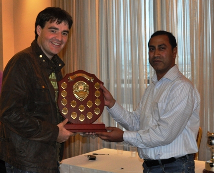 Gawain Jones presented with the Galway Trophy