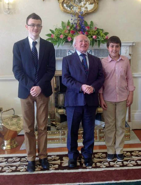 President Higgins meets Irish Glorney teams at Áras an Uachtaráin