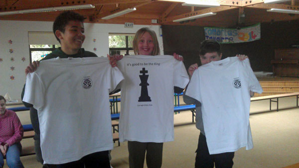 The 3 longest survivers in Padraig Hughes (12) simultaneous against Curragh Junior Chess Club