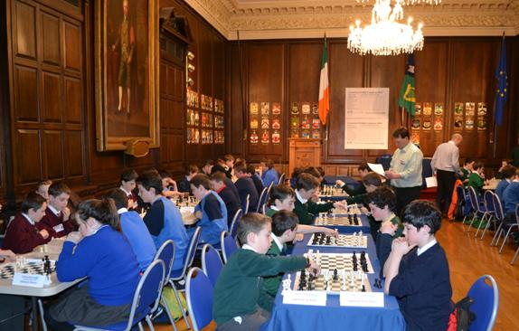 Comórtas Fichille Cúige Laighean 2014 in the Mansion House during Garry Kasparov's visit to Ireland