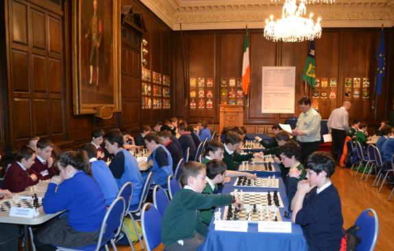 Comórtas Fichille Cúige Laighean 2014 in the Mansion House during Garry Kasparov's visit to Ireland