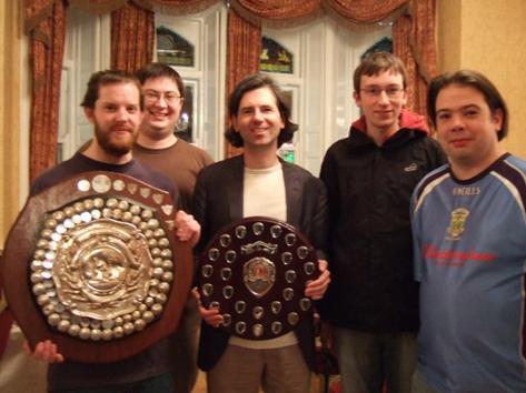 St. Benildus Killane - Ennis double 2009/10. Ciarán Ruane, John Healy, Michael Hanley, Kevin May and Kevin Burke.