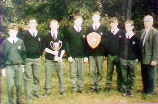 St. Benildus Schools. John Kennedy, ?, Brian O'Farrell, John Healy, Paul O'Brien, Michael Dooley, Michael Banim and Frank Scott.