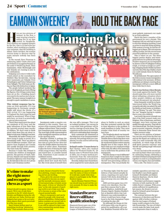 Chess as a Sport - Sunday Indo